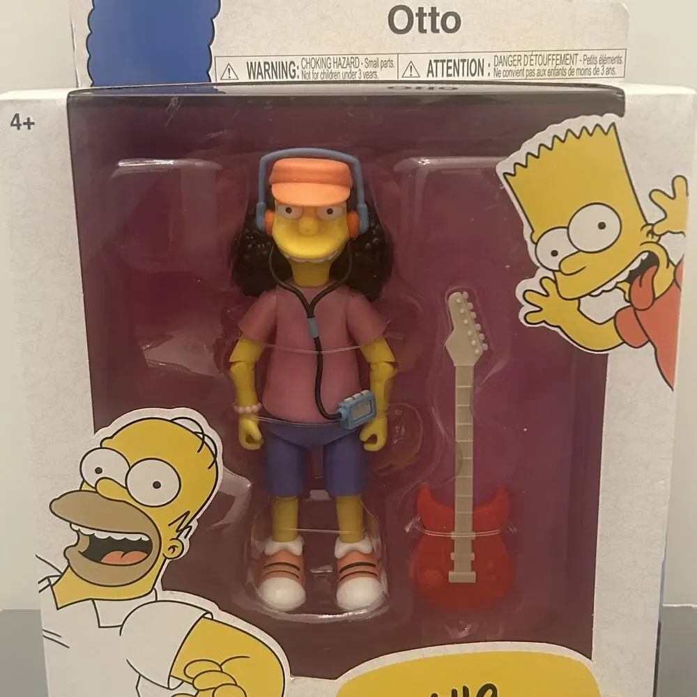 The Simpsons Otto Guitar Action Figurine 5 Inch Jakks Pacific NEW